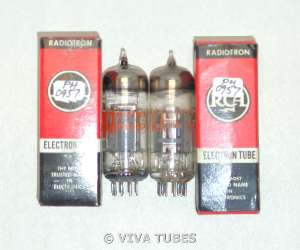 NOS NIB Matched Pair RCA 12BY7A [12BV7 12DQ7] Solid Disc Get Vacuum Tubes
