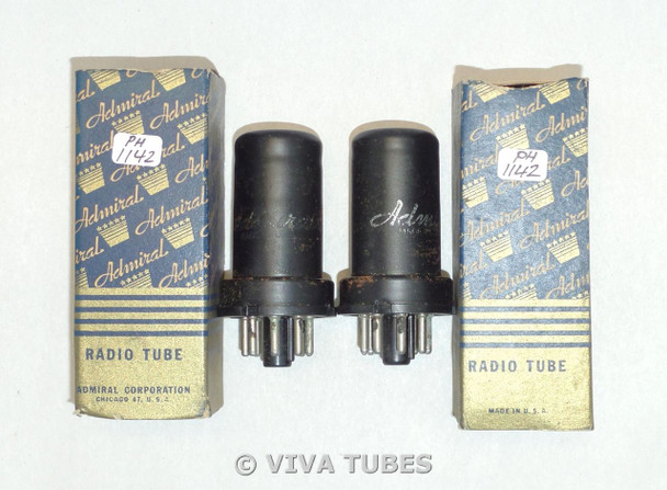 NOS NIB Matched Pair RCA USA 12SJ7 Metal Vacuum Tubes 100+%