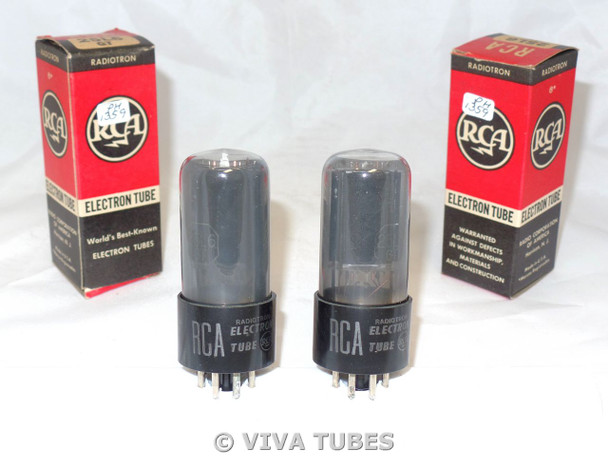NOS NIB Date Matched Pair RCA USA 25L6GT Black Plate [] Get Smoked Vacuum Tubes