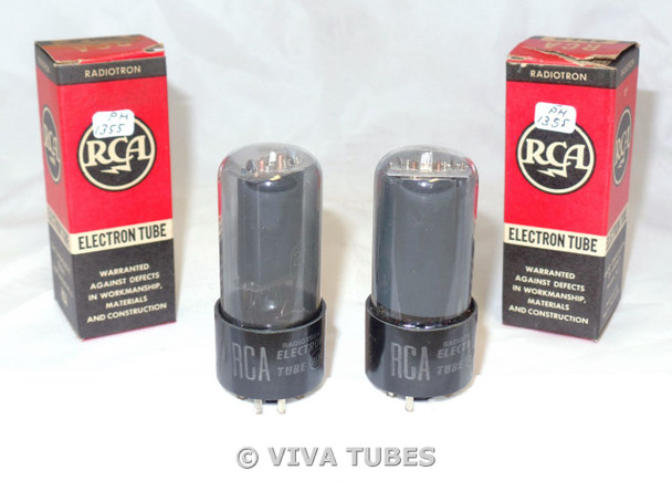 NIB NOS Date Matched Pair RCA 25L6GT Black Plate [] Get Smoked Vacuum Tubes