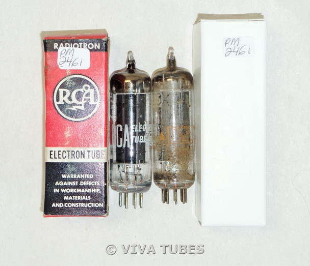 NIB NOS Matched Pair RCA USA 12K5 Black Plate Top [] Get Vacuum Tubes 100+%