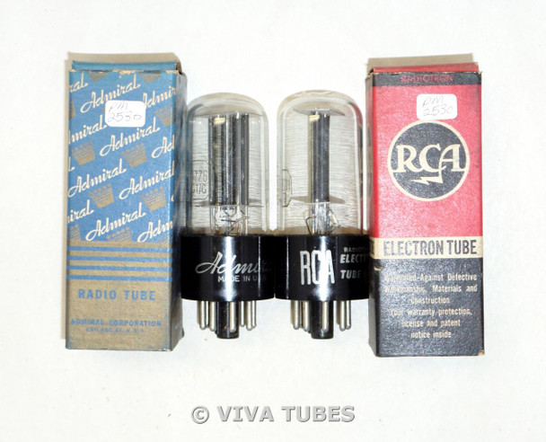 NOS NIB Matched Pair RCA USA 117Z6GT Gray Plate [] Get Vacuum Tubes 100+%