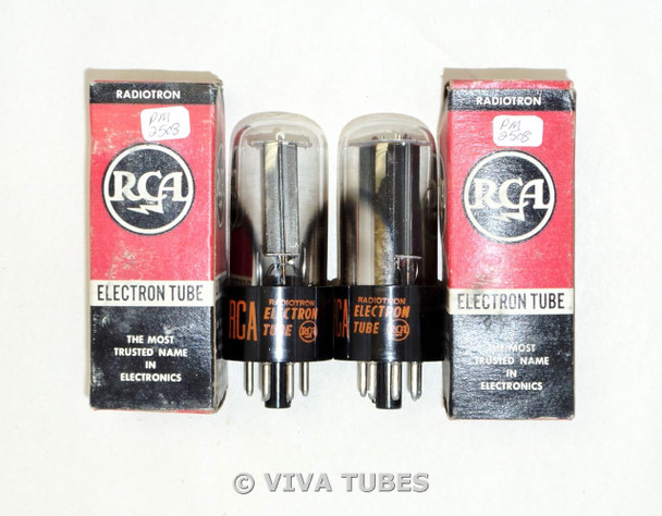 NOS NIB Date Matched Pair RCA USA 50L6GT Black Plate OO Get Vacuum Tubes 100+%