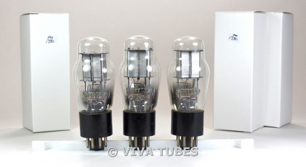 NOS Matched Trio (3) Vintage USA 2050 Silver Plate [] Get ST Vacuum Tubes 100+%