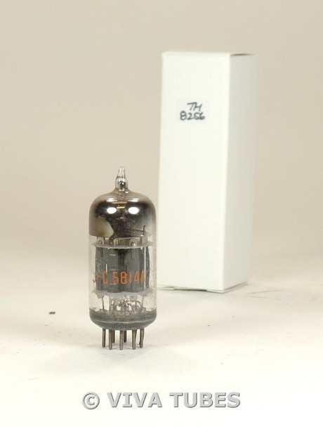 NOS RCA USA JRC-5814A [Hi Fi Ver 12AU7] Black Plate 3 Mica S-Rods Vacuum Tube