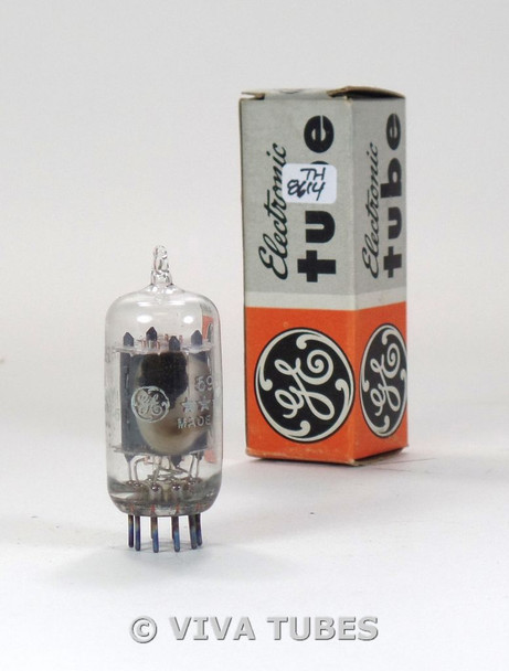 NOS NIB GE 5 Star USA 5965A [12AT7] Grey Plate Side 2 O Get Vacuum Tube 100+%