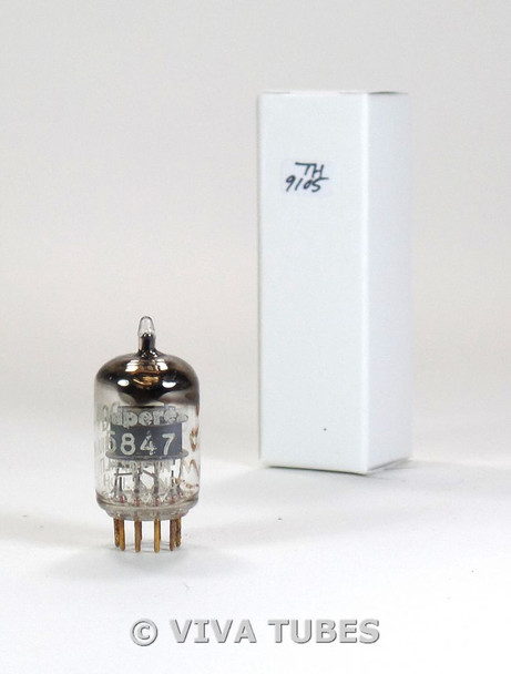 Amperex PQ Holland 5847 [404A] Grey Plate True D Get Gold Pins Vacuum Tube 75%