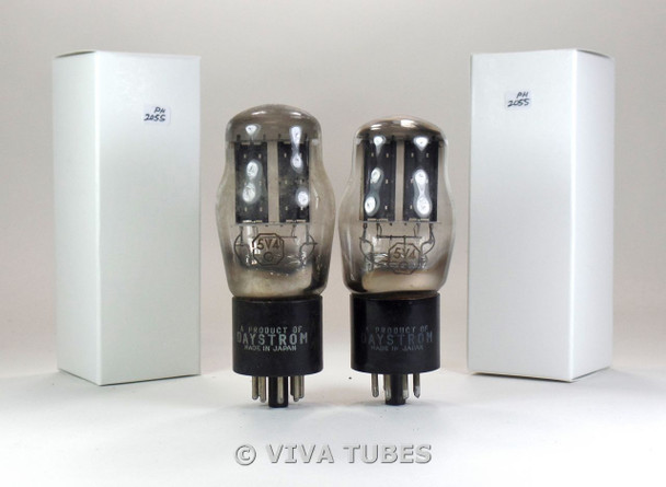 NOS Date Matched Pair Daystrom Japan 5V4G [GZ37] Black Plate Vacuum Tubes