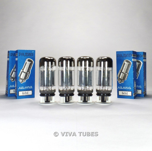 NOS NIB Current Matched Quad (4) Soviet Military 6L6GC / 6P3S-E / 5881 Vacuum Tubes