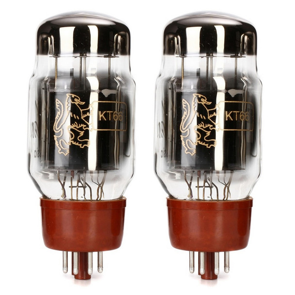 New Matched Pair (2) Genalex Gold Lion KT66 Reissue Vacuum Tubes