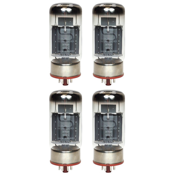 New Matched Quad (4) Svetlana 6550C [KT88] Vacuum Tubes
