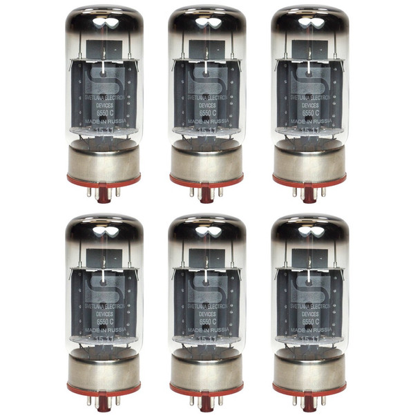 New Matched Sextet (6) Svetlana 6550C [KT88] Vacuum Tubes