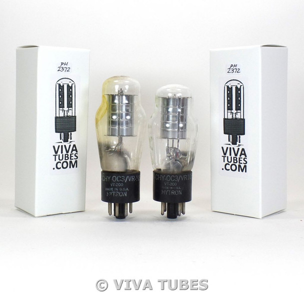 Tests NOS Matched Pair CBS/Hytron JAN-CHY-0C3/VR-105/VT-200 [OC3] Vacuum Tubes