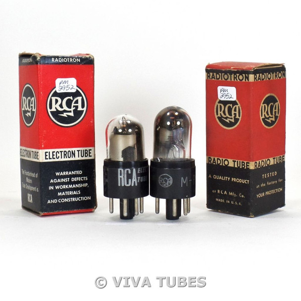 RARE GLASS True NOS NIB Matched Pair RCA USA 0Z4G[OZ4] Vacuum Tubes 100+%