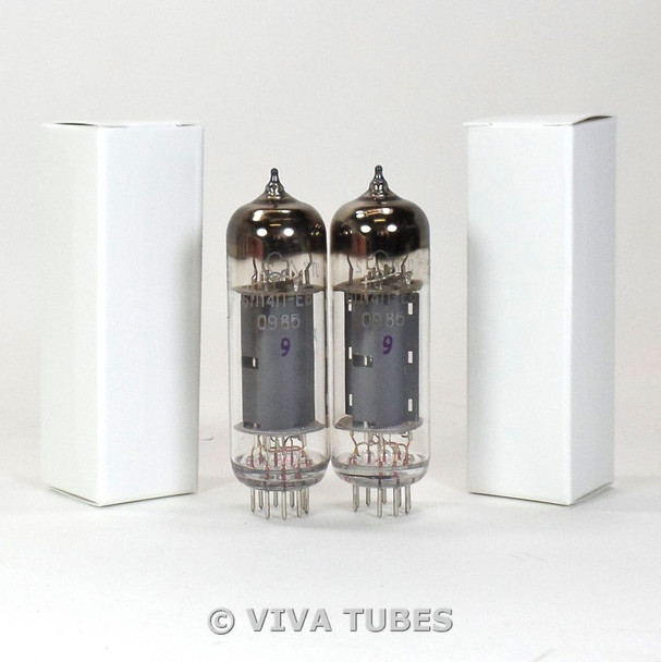 NOS Ip Matched Pair Soviet Military 6P14P-EV = 7189 6BQ5 EL84 E84L Vacuum Tubes