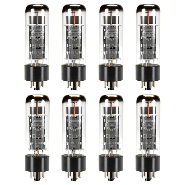 New Matched Octet (8) Reissue Mullard EL34 / 6CA7 Vacuum Tubes