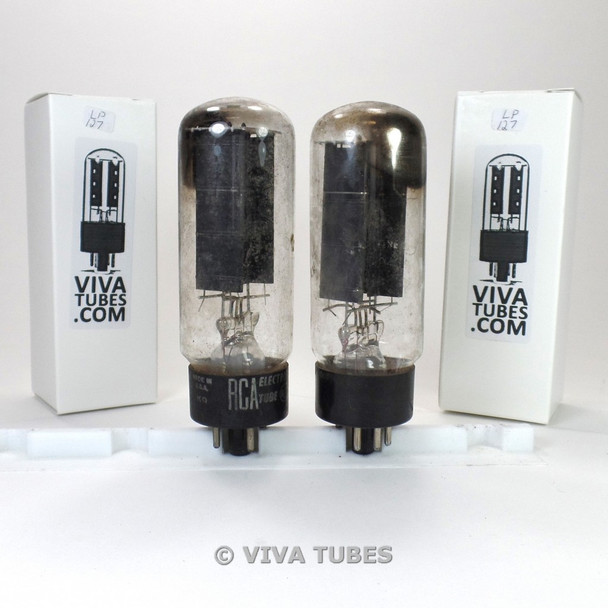 Tests NOS Matched Pair RCA USA 5U4GB Black Plate TALL Rattle Vacuum Tubes 100+%