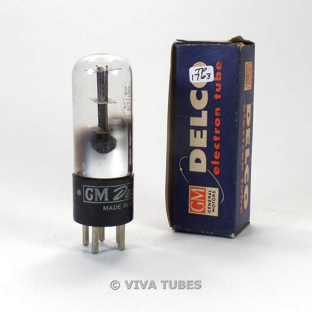 True NOS NIB GM Delco USA 84/6Z4 Black Plate 3 Mica Tubular Vacuum Tube 100+%