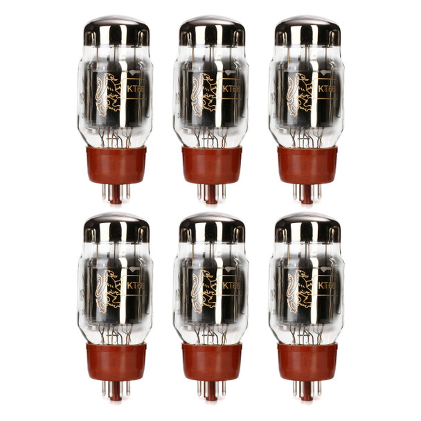New Matched Sextet (6) Genalex Gold Lion KT66 Reissue Vacuum Tubes
