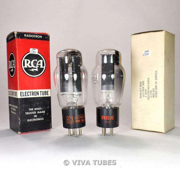 True NOS NIB Matched Pair RCA USA 5Z3 2 Black Plate Top [] Get Vacuum Tubes 100%