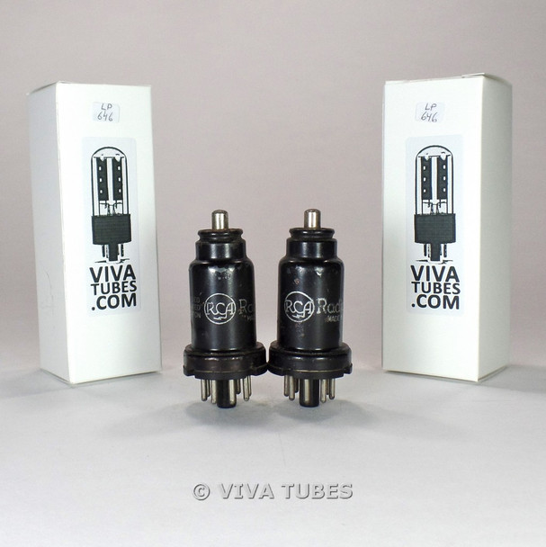 Tests NOS Matched Pair RCA USA 6A8 [6Q8]  Metal Vacuum Tubes 100+%