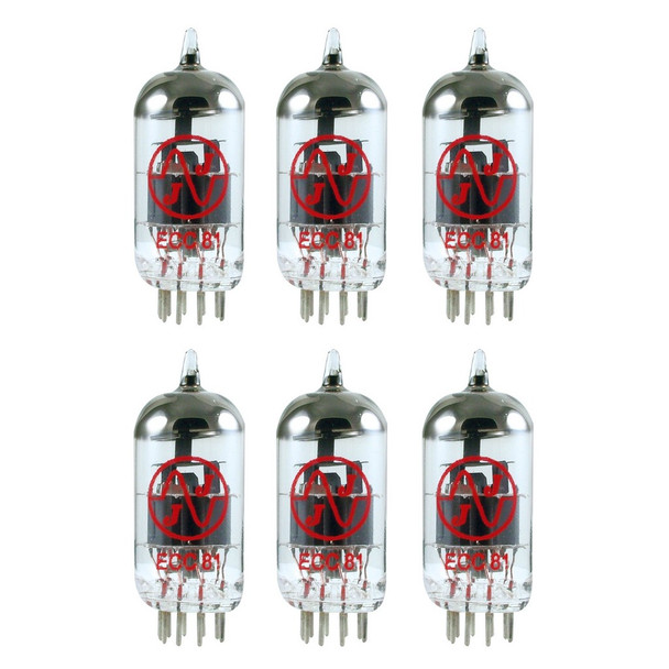 New Matched Sextet (6) JJ 12AT7 / ECC81 Vacuum Tubes