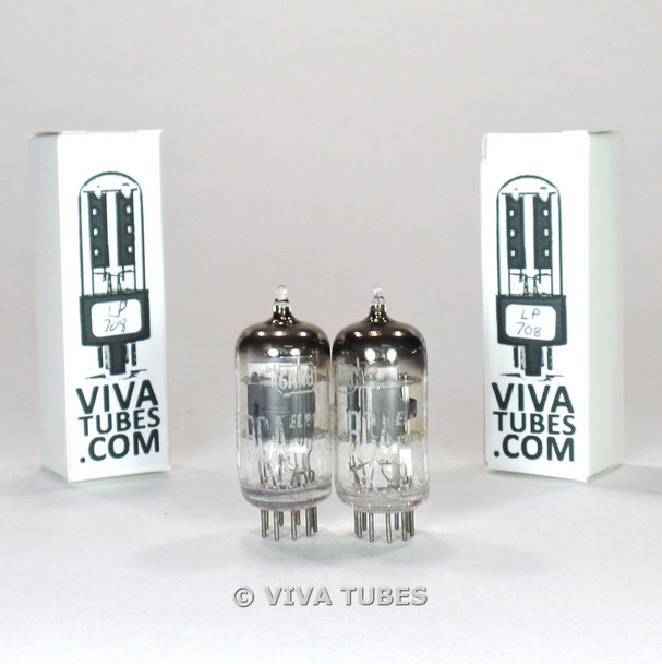 Tests NOS Date Matched Pair RCA USA 6AN8 Black Plate - [] Get Vacuum Tubes 100%+