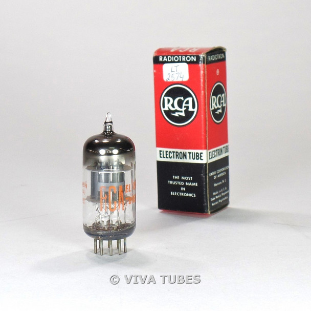 True NOS NIB RCA USA 6AN8A - Grey Plate Vacuum Tube 100%+