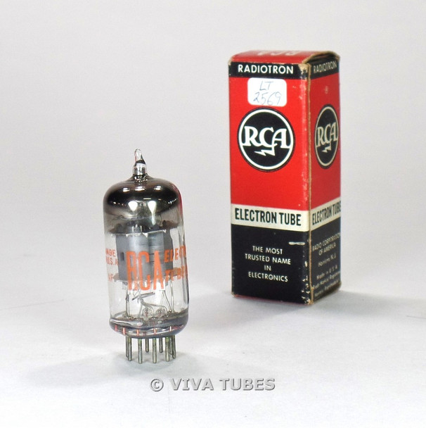 True NOS NIB RCA USA 6AN8A - Grey Plate Solid Disc Get Vacuum Tube 100%+