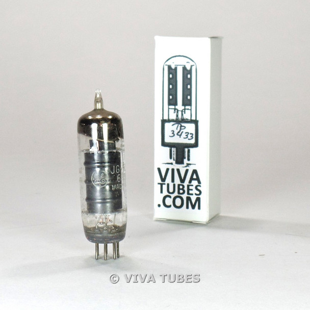 Tests NOS GE USA JG-6005/6AQ5W [EL90] Black Ribbed Plate O Get Vacuum Tube 100%+