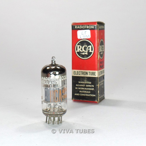 True NOS NIB Amperex Holland ECC85/6AQ8 Grey Plate Top O Get Vacuum Tube 100%+