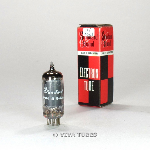 True NOS NIB Standard USA 6AU6 [EF94] Black Smooth Plate Top [] Get Vacuum Tube