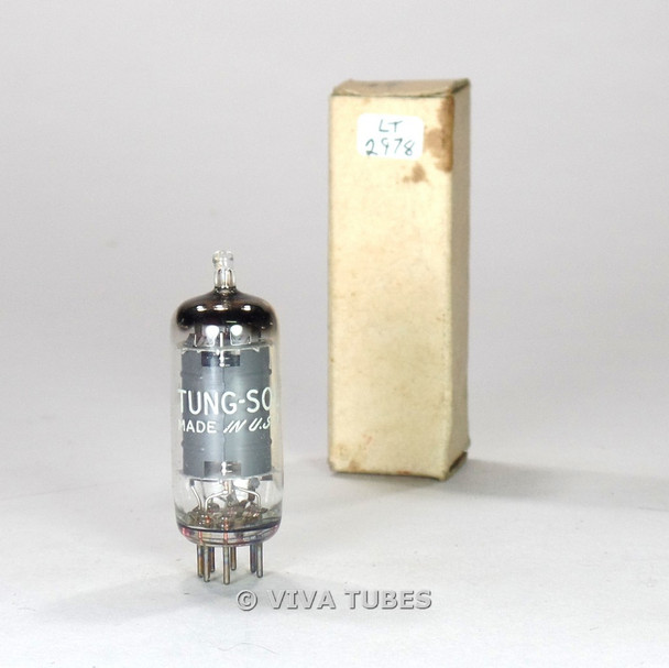 True NOS NIB Tung-Sol USA JTL-6AU6WA [EF94] Grey Ribbed Plate Vacuum Tube