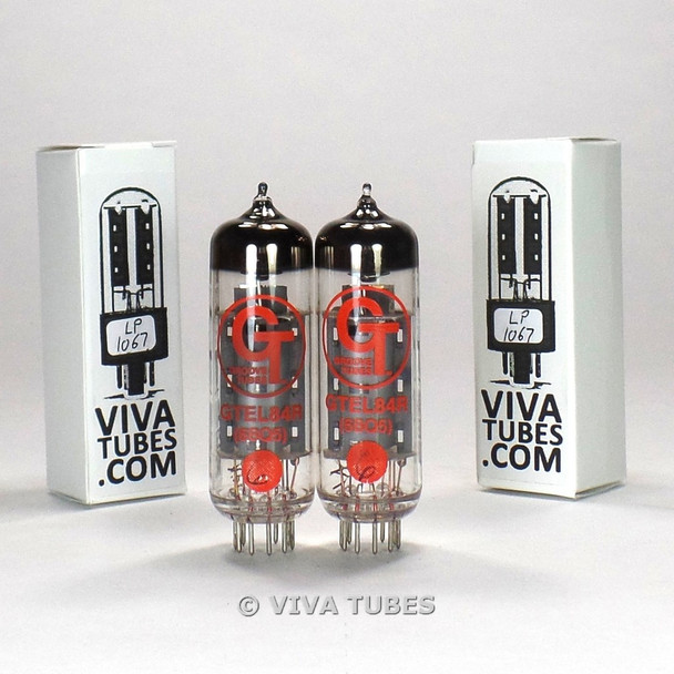 Tests NOS Matched Pair Groove Tubes Russia GT-EL84R/6BQ5 Grey Plate Tubes 100+%