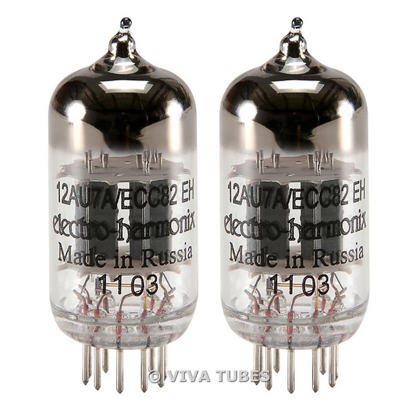 Brand New In box Gain Matched Pair (2) Electro-Harmonix 12AU7 ECC82 Vacuum Tubes