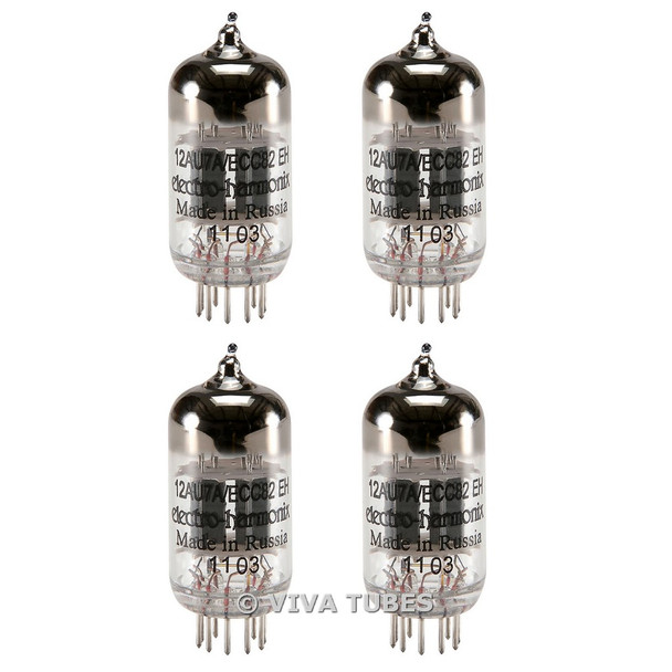 Brand New In box Gain Matched Quad (4) Electro-Harmonix 12AU7 ECC82 Vacuum Tubes