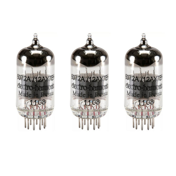 Brand New Gain Matched Trio (3) Electro-Harmonix 12AY7 / 6072A Vacuum Tubes