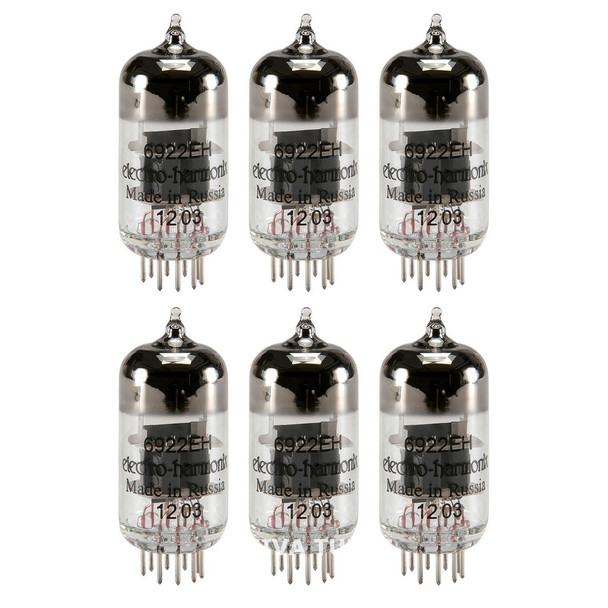 Brand New Gain Matched Sextet (6) Electro-Harmonix 6922 (6DJ8) Vacuum Tubes