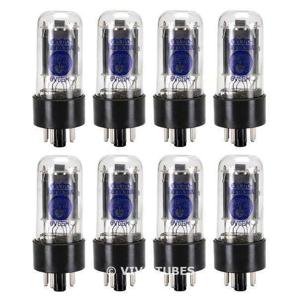 Brand New Current Matched Octet (8) Electro-Harmonix 6V6 6V6GT Vacuum Tubes