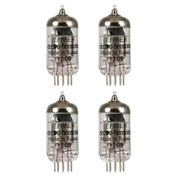 Brand New Gain Matched Quad (4) Electro-Harmonix EF86 / 6267 Vacuum Tubes
