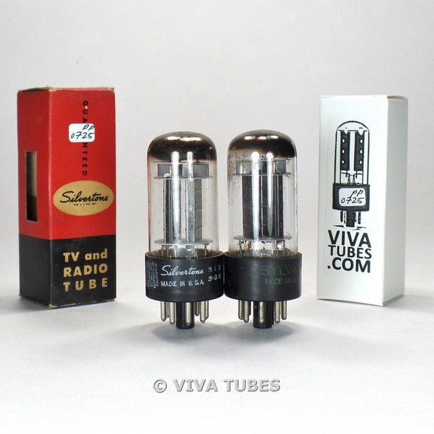 Tests NOS Matched Pair Sylvania USA 6BL7GT (2) 3-Mica Vacuum Tubes 100%+