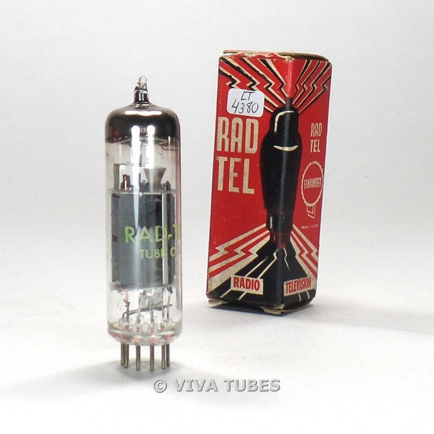 True NOS NIB Rad-Tel USA 6BM8 Grey Plate Top O Get Vacuum Tube 100%+