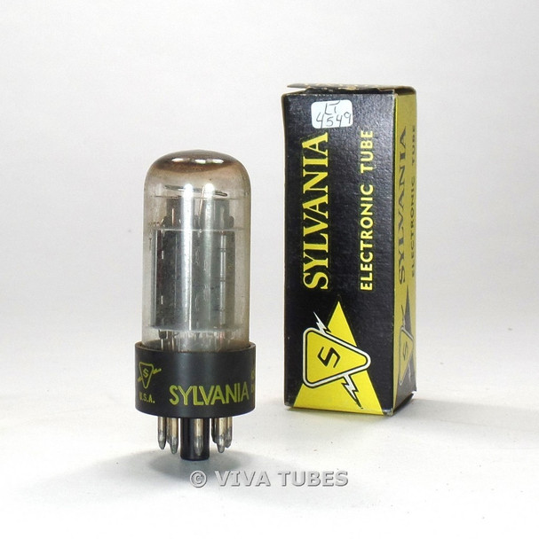 Sylvania USA 6BX7GT Black Plate Top [] Get 3 Mica Short Base Vacuum Tube 82/79%