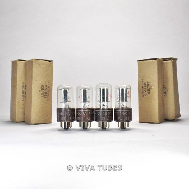 True NOS NIB Gain Matched Quad (4) 1956 Brimar CV1985 / 6SL7GTY Vacuum Tubes
