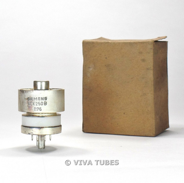 In Box Siemens Germany 4CX250B Beam Power Transmitting Tetrode Vacuum Tube