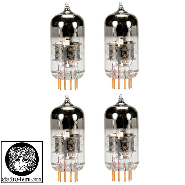 New Matched Quad (4) Electro-Harmonix 6922 / E88CC GOLD PINS Vacuum Tubes