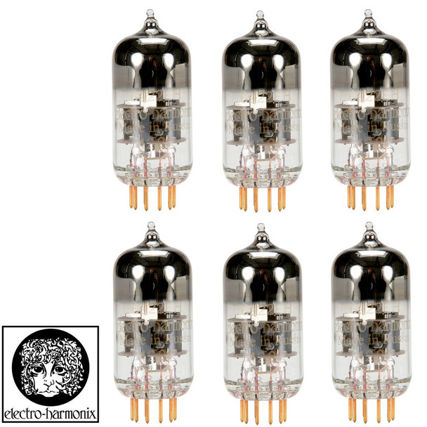 New Matched Sextet (6) Electro-Harmonix 6922 / E88CC GOLD PINS Vacuum Tubes