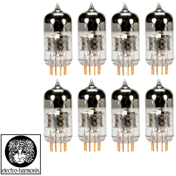 New Matched Octet (8) Electro-Harmonix 6922 / E88CC GOLD PINS Vacuum Tubes