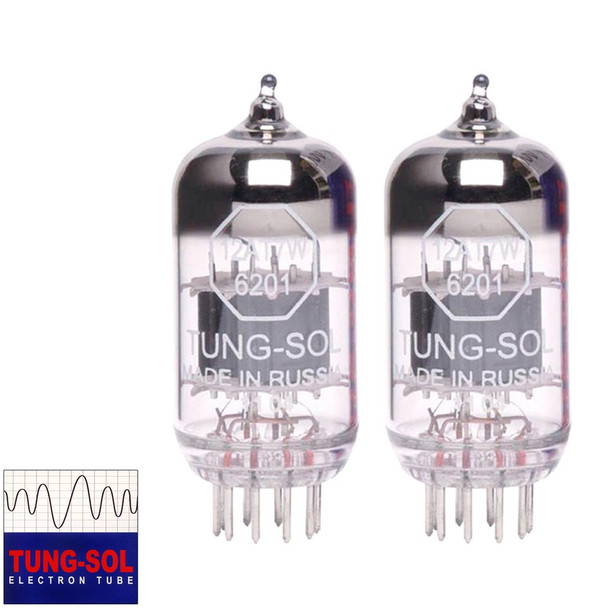 Brand New Tung-Sol Reissue  12AT7 6201 ECC81 GAIN MATCHED Pair (2) Vacuum Tubes