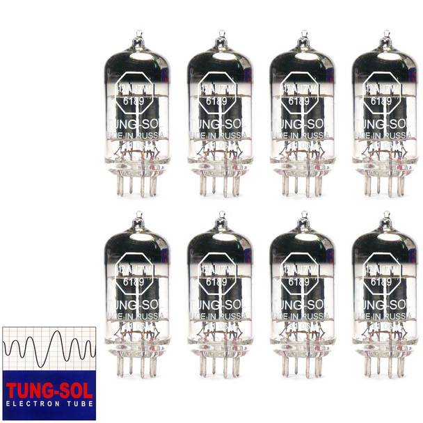 New Matched Octet (8) Tung-Sol 12AU7 / 6189 (ECC82) Vacuum Tubes